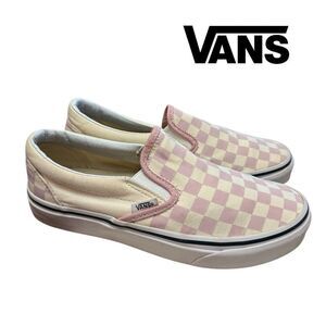 Vans Off The Wall Zephyr Pink Checkerboard Slip-on Women's Sneakers 7